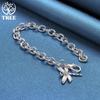 925 Sterling Silver AAA Zirkonový náramek s přívěskem Dragonfly