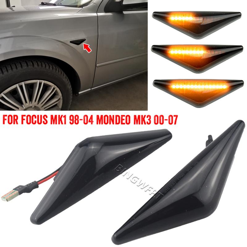 Turn Signal Light 2X BINGWFPT Side Marker Sequential Lamp Indicator Blink For Ford Focus MK1 1998-2004 For Mondeo MK3 2000-2007