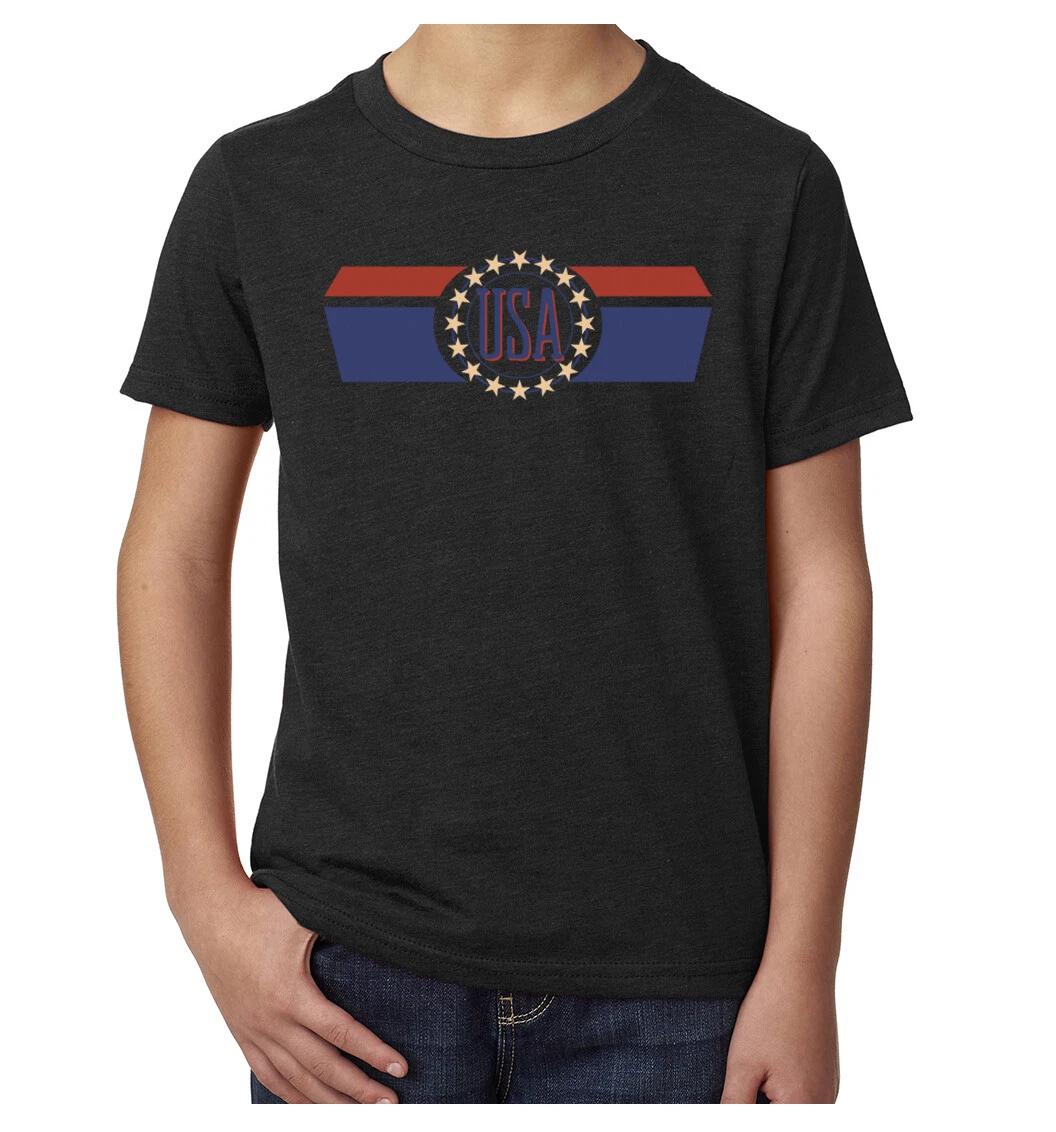 Youth USA T-Shirts, Youth Graphic T-Shirts, Patriotic Shirts for Kids 3XL