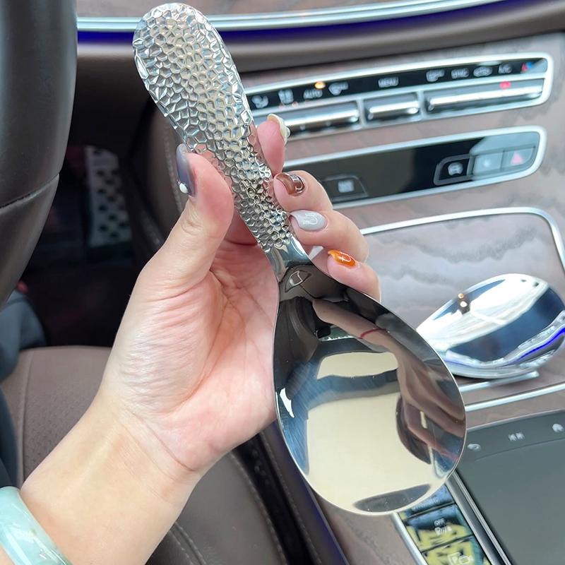 Zahuštěná nerezová lžíce na rýži v japonském stylu Vařič na rýži s dlouhou rukojetí Špachtle Bufetová naběračka Kuchyňské náčiní pro domácnost