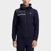 FILA Letter Print Fitness Hooded Knit Jacket Men jackets Dark-Blue A11M341502FNV