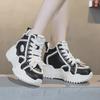 Casual Sports Women's Shoes New Autumn Thick-soled Heightening Breathable Muffin-soled White Shoes