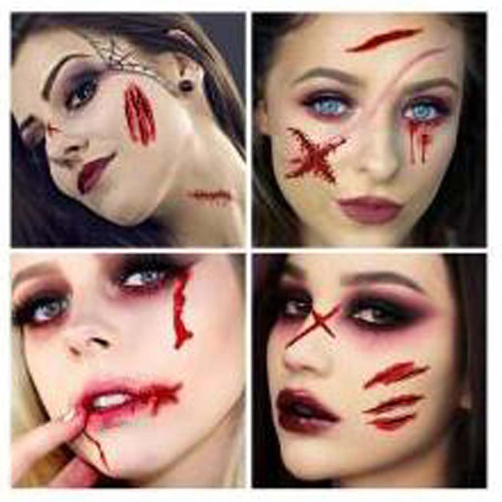 Halloween Bullet Hole Wound  Sticker Scar Zombie' Makeup Sticker