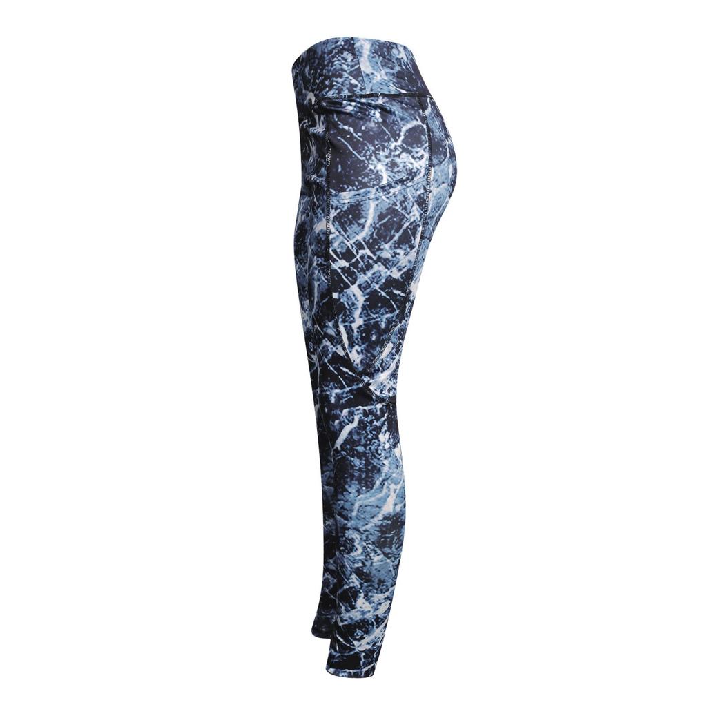 Women's Casual High-waisted Elastic Multi-color Exercise Patchwork Pocket Leggings Yoga Pants - Pants