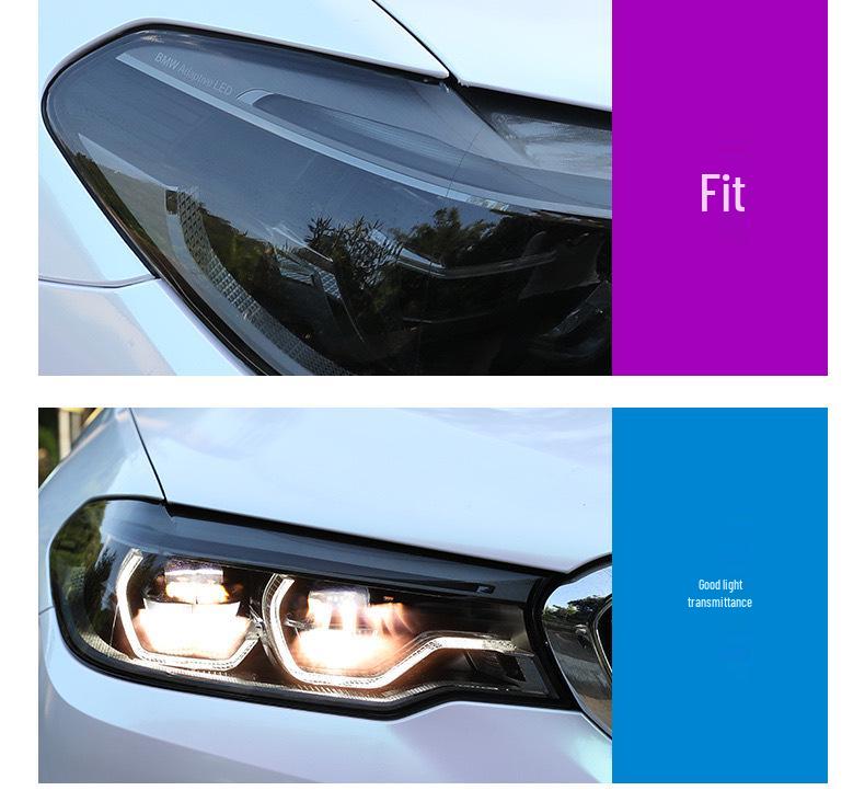 BMW 5 Series Smoked Headlight & Taillight Film - TPU Black Warrior MX1234