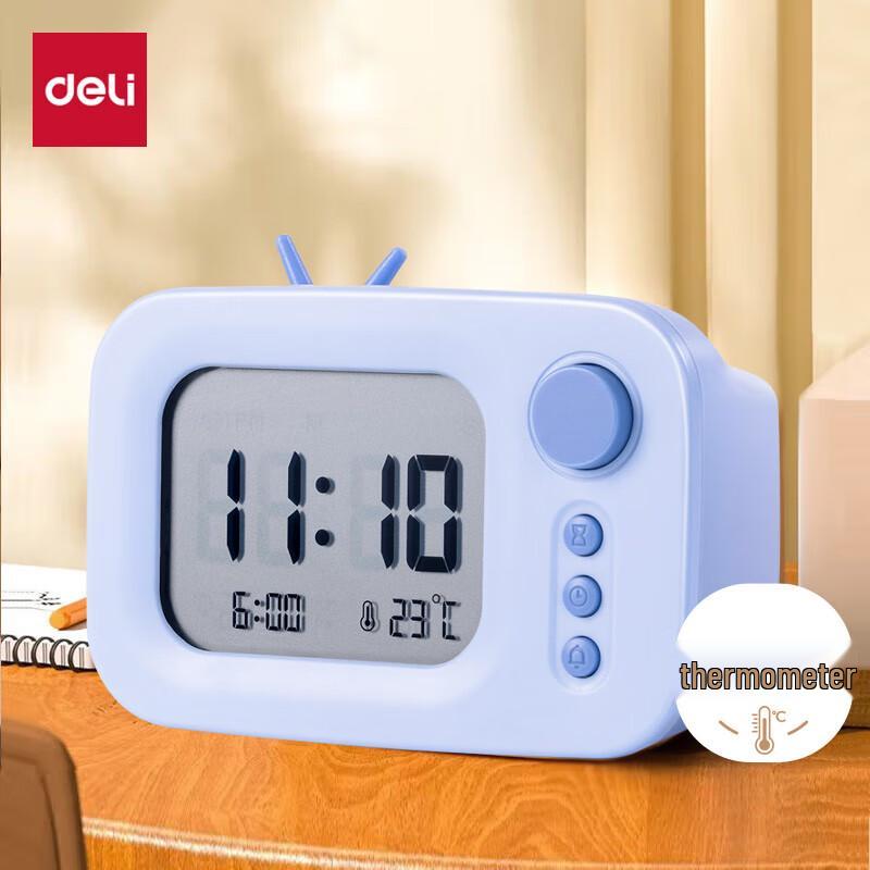 Deli Digital Alarm Clock with Thermometer