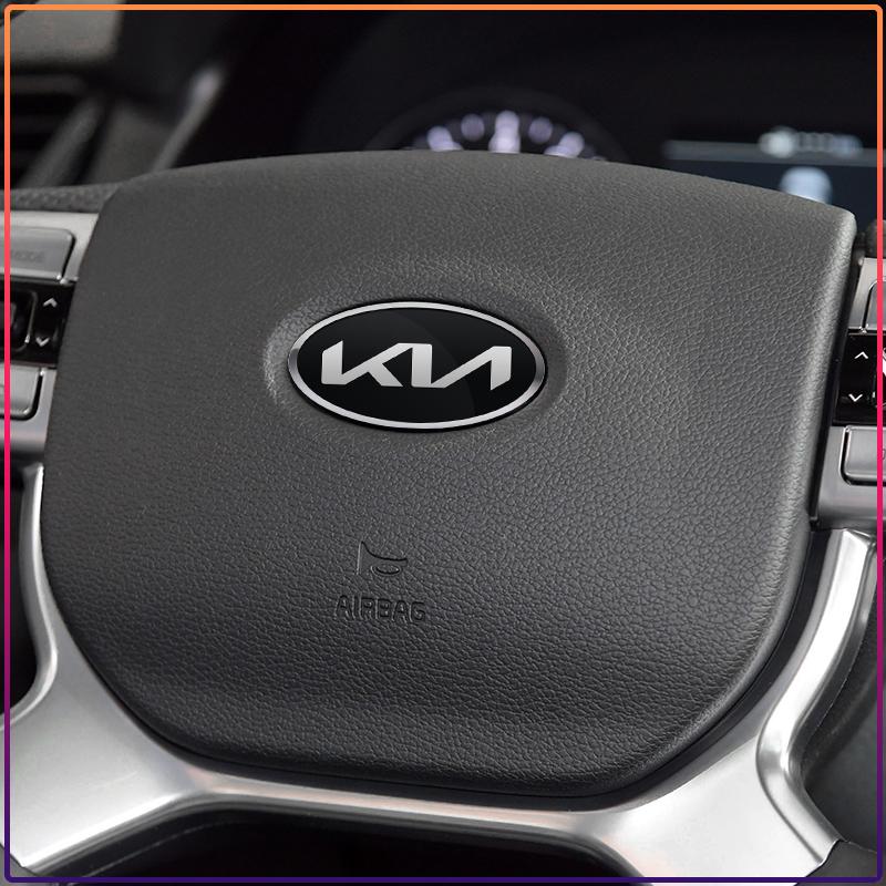 1Pcs ABS Car Steering Wheel Center Emblem Sticker Accessories For KIA Ceed Sportage Rio K5 K6 K7 K8 Optima Cerato Proceed Venga Sedona Forte