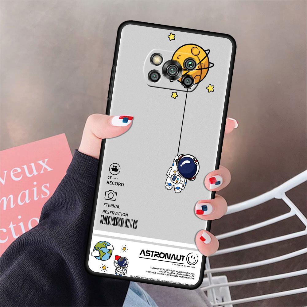 Case For Xiaomi Mi Poco X3 NFC X4 Pro F3 F4 GT M4 M3 F1 C40 11 Lite 11T Soft Silicone Funda Phone Cover Fashion Cool Astronaut