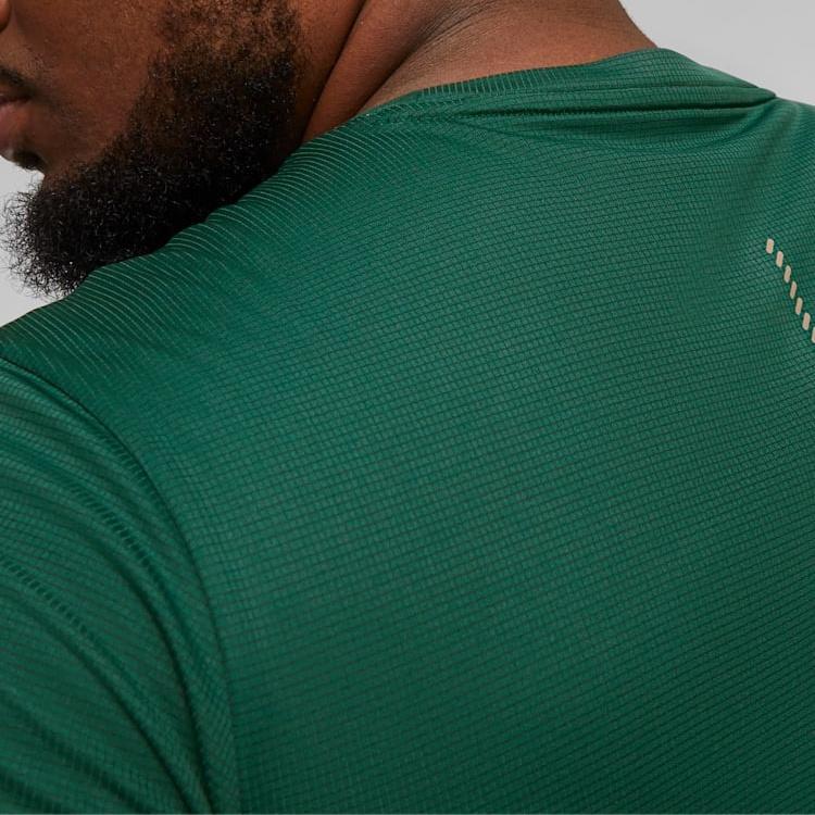 Puma Classics Run Favourite Short Sleeve Running Tee Men Tops Green 523150-43