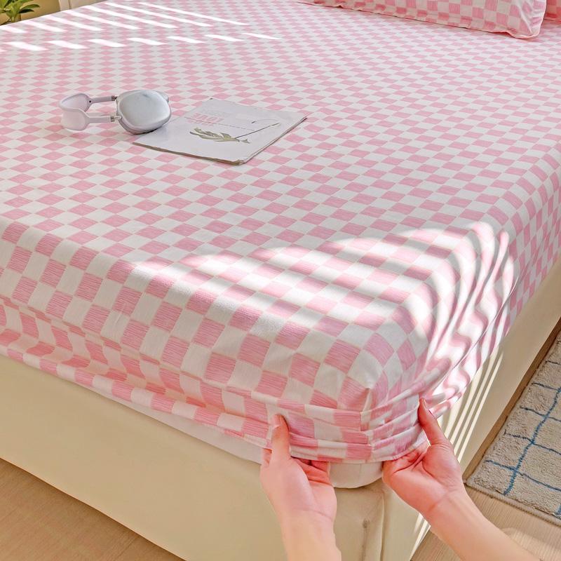 High Quality Printed Fitted Sheet Single Double Queen Size Mattress Cover with Elastic Band Bedsheet Soft Comfortable Fitsheet