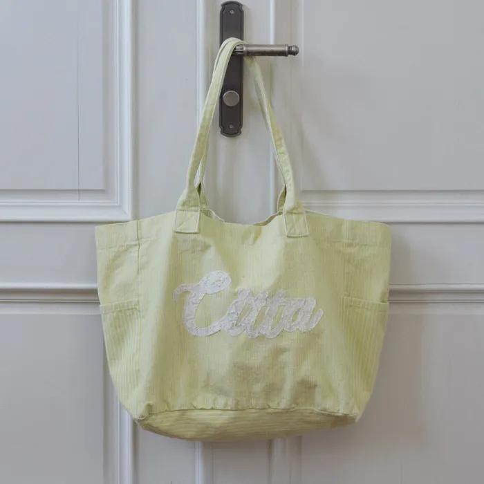 Stripe Eco Bag_CTA953(Yellow)