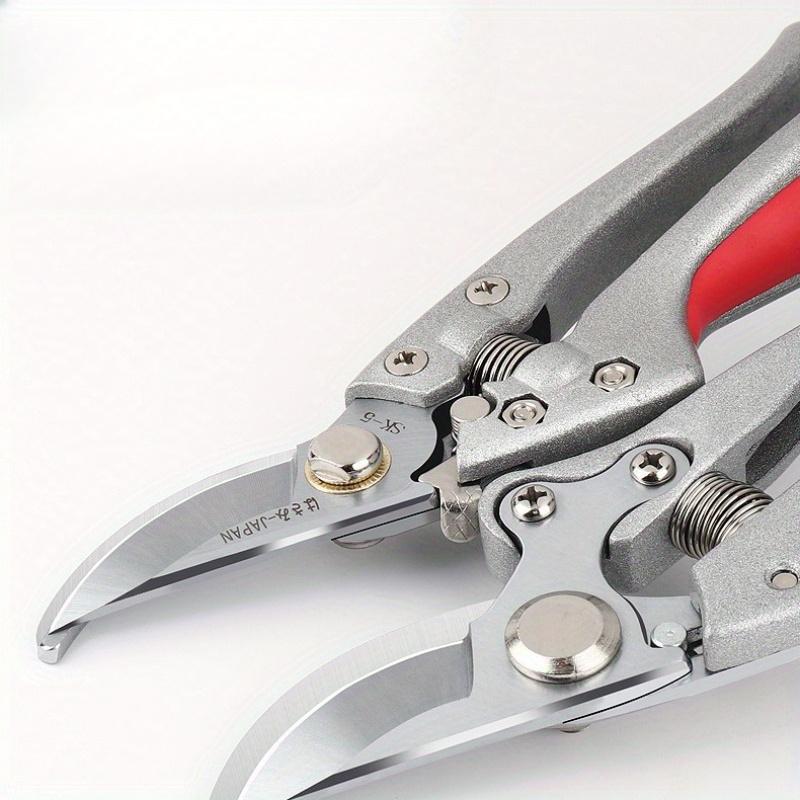 Zinc Alloy Garden Scissors Pruning Lopper for Flower Stem Fruit Tree Thick Branch Horticultural Shears Curved Labor-saving SK5
