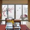 Chinese Style Poetry Flower And Bird Window Film Balcony Bathroom Frosted Stickers Home Decor Static Cling Privacy Glass Films