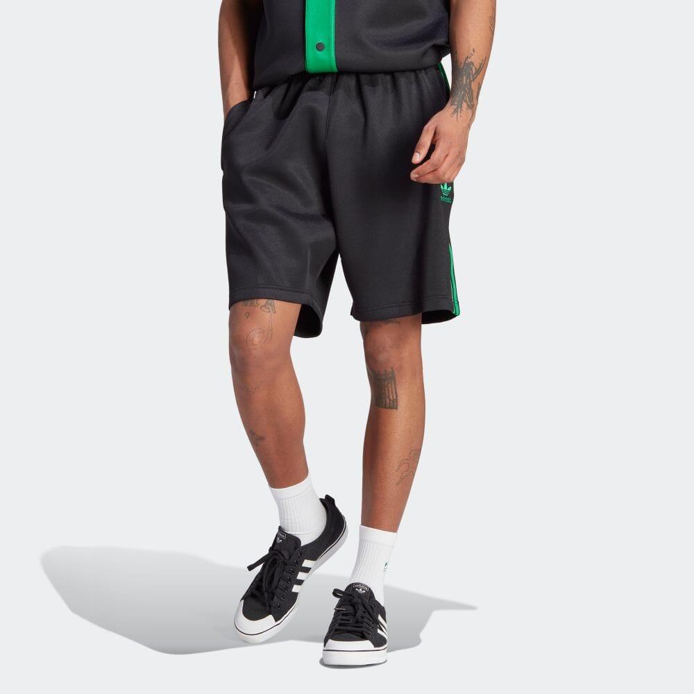 Adidas Originals Trefoil 3 Stripes Minimalistisk Elastisk Midje Shorts Herre Underdeler Svart II5781