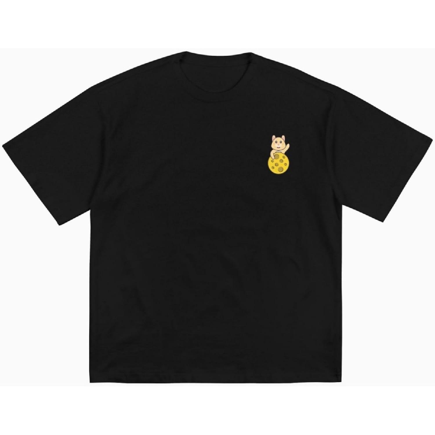 Cute Bunny On The Moon Cotton T-Shirt for Men Women Short Sleeve Tee Shirts S