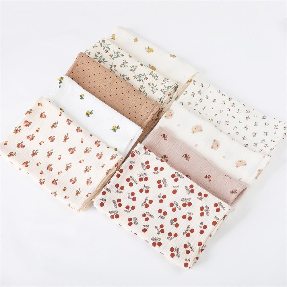 85*65cm Muslin Squares Baby Swaddle Blanket Newborn Diaper Bedding Cotton Stroller Blankets Infant Nap Cover