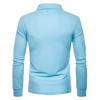 Jesienno-zimowa męska koszulka polo Modna jednokolorowa koszulka polo Slim Fit Casual z długim rękawem