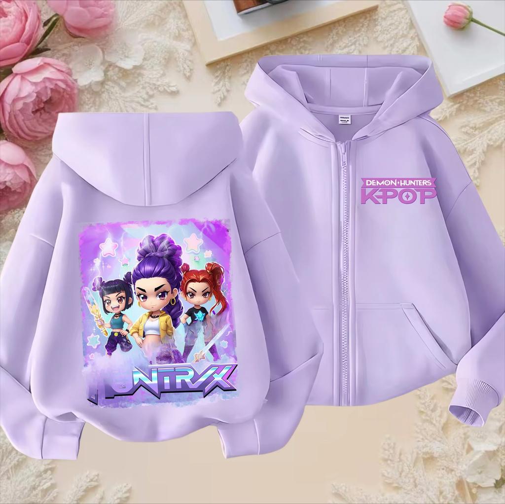 Hoodies Sweatshirts Girls Kids Girls Sweatshirt Zip Purple Hoodie Casual Top Hoodie Kids Clothing