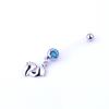 Flexible Pregnancy Maternity Baby Feet Boy Girl Belly Bar Navel Ring Piercing