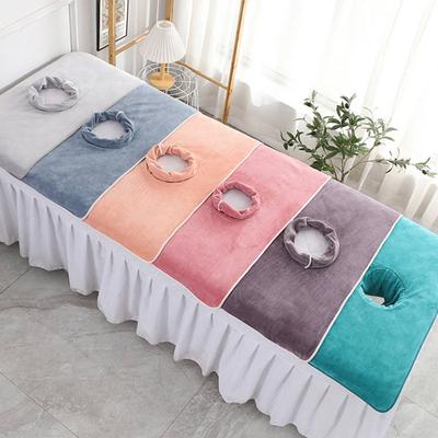 40*80cm Bed Bandana Beauty SPA Massage with Hole Massage Table Planking Coral Towelling Face Towel
