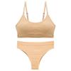 Drahtloses Push-up-Camisole-BH-Set für Damen: Nahtlose, gepolsterte, bequeme Nachtwäsche zum Schlafen, Schöner Rücken, Große Größen, Teenager