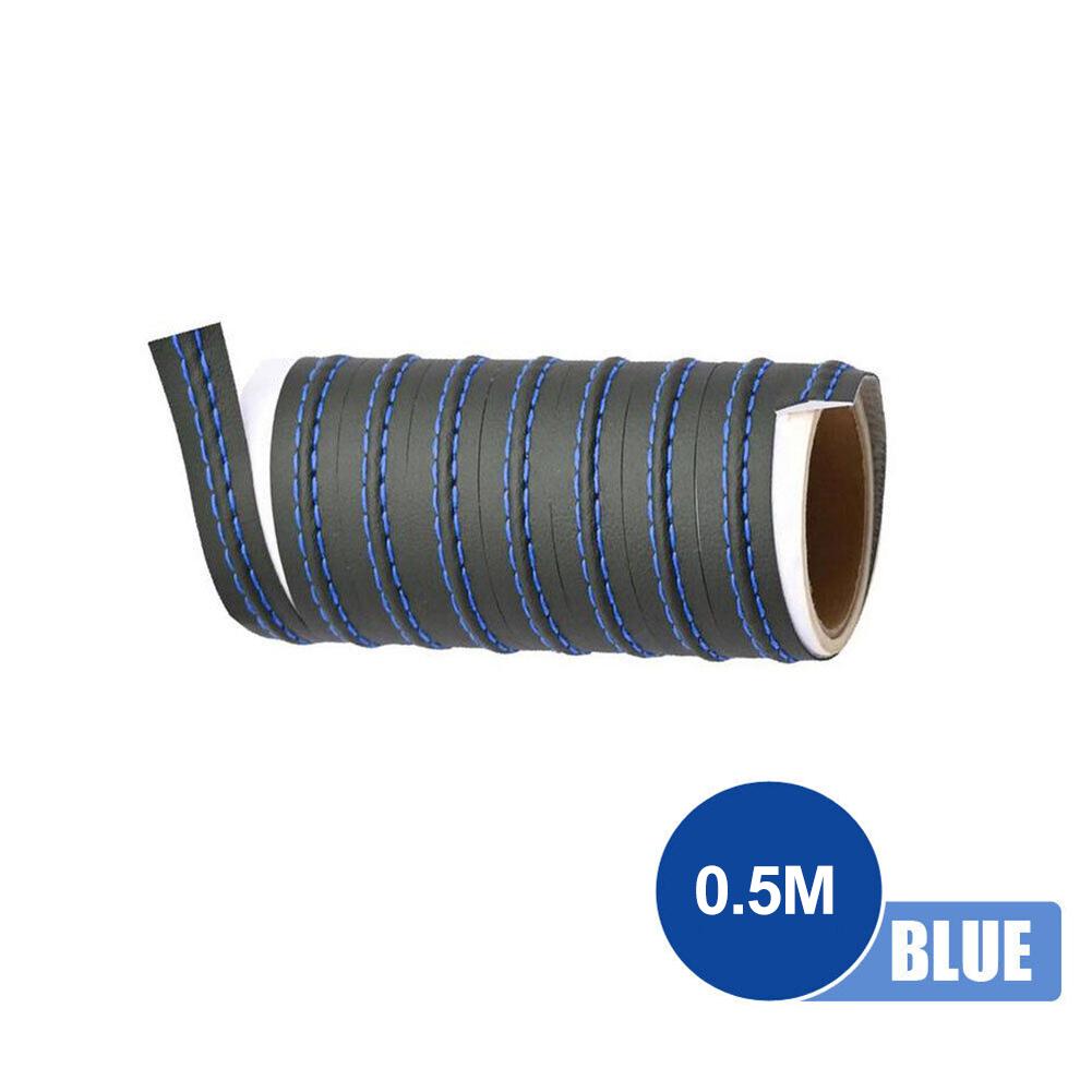 

1 шт. Автомобильный молдинг, накладка на дверную панель, зазор, искусственная кожа, прочная линейная полоса, наклейка, молдинги, аксессуары для отделки, универсальные синий