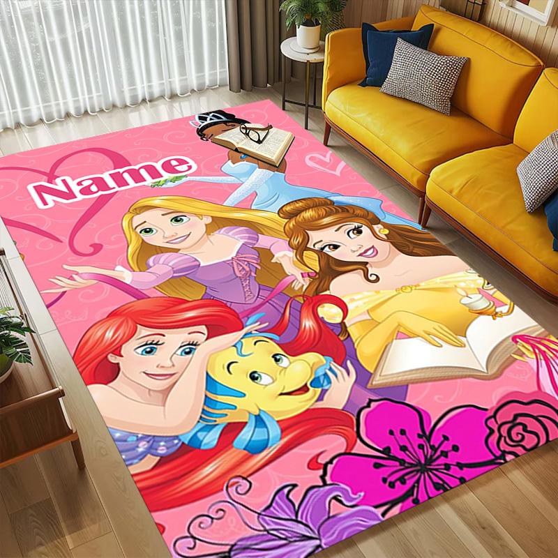 Personalized Name Lights Living Room Non-Slip Area Rug Soft Carpet for Bedroom Kids Playroom Sofa,Office Home Decor Doormat