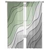 Sage Green Gray Gradient Sheer Window Curtain Tulle Curtains for Livingroom Bedroom Hotel Home Decor Voile Drapes