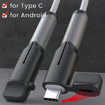Double Protection Charging Cable Plug Sleeve Data Line Cord Protector Silicone Plastic Protective Cover Cap for Charger Cable