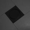 Floor Drain Brass Anti-odor Bath Drain Deodorization Square Kitchen Toilet Shower Room Cover Large Drainage Black 10*10CM