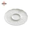 Jimei Jiduo 10-inch Embossed Ceramic Divided Dinner Plate
