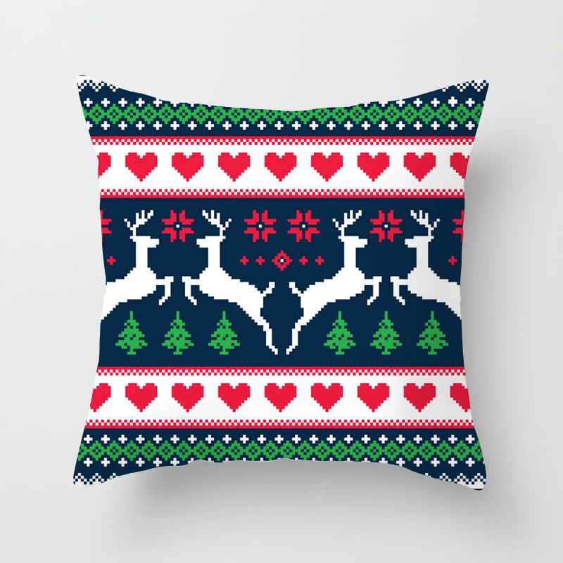 New Christmas Polyester Pillowcase Car Pillow Sofa Cushion Christmas Gifts