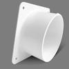Vent Pipe Adapter Flange Connector Square To Round Flange Interface Exhaust Pipe Joint Plastic Air Vent Duct Connector Flange