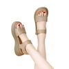Thick-soled Roman Sandals Women's Summer 2025 New Small Height Increase Fashionable Versatile Flat-soled Soft-soled Beach Shoes