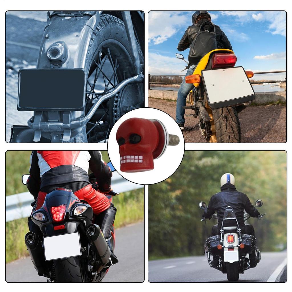 Motorcycle Decorative Skull License Plate Screws License Plate Screws Decorative Kito Screws Universal Motorcycle