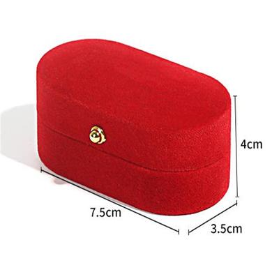 1pcs Boîte à Anneaux de Mariage en Velours Boîte de Rangement pour Bijoux