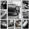 Sports Car Posters And Prints Canvas Portrait Of Middle Ages Black And White Wall Art Pictures Home Bar Room Decorat