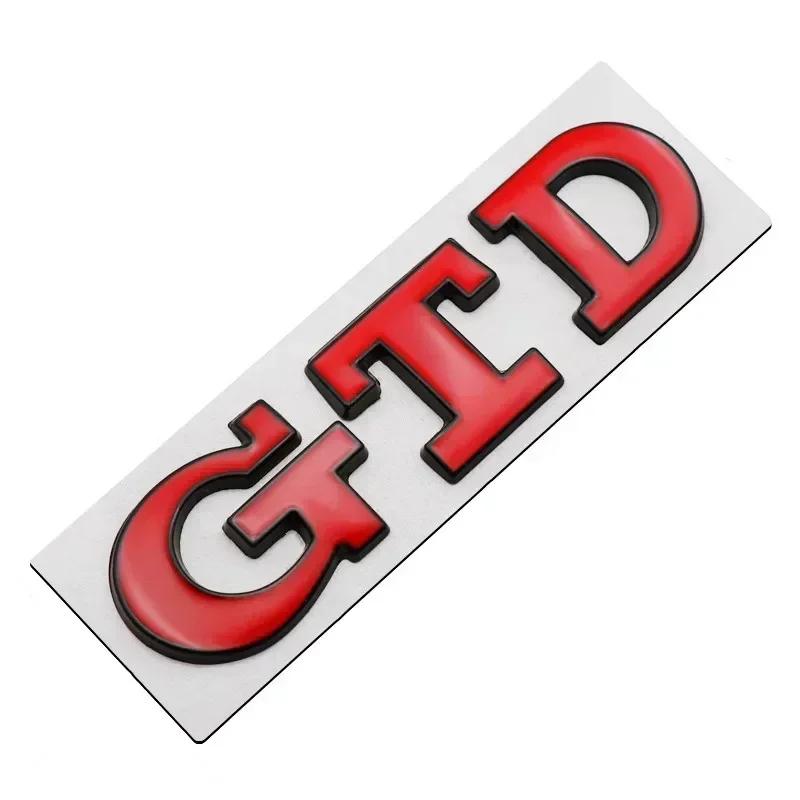 3D Metal Car Front Grill GTD Logo Rear Trunk Sticker Emblem Badge For Volkswagen VW Golf 4 5 6 7 7 MK4 MK5 MK6 MK7 MK8