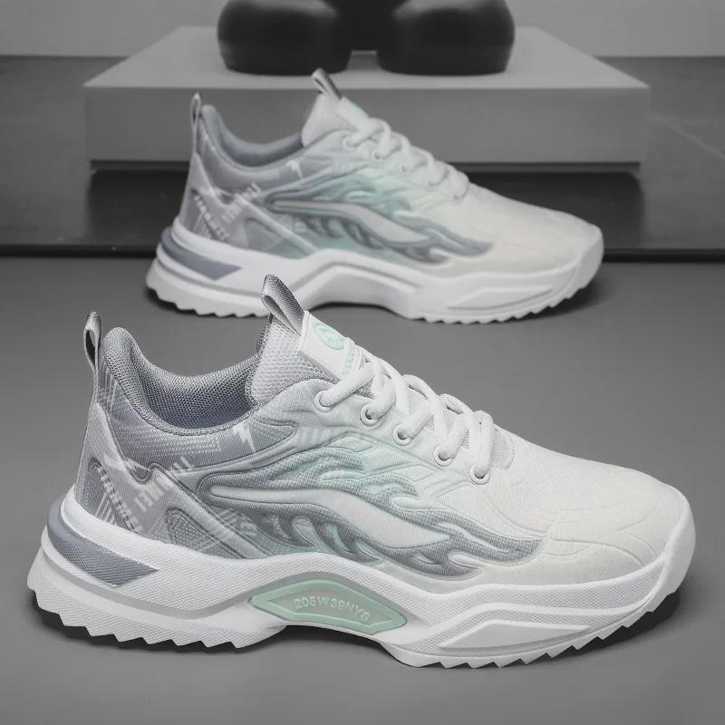 Men's Summer Breathable Shock-Absorbing Mesh Sneakers - Non-Slip, Trendy, Casual Shoes for Teens and Students