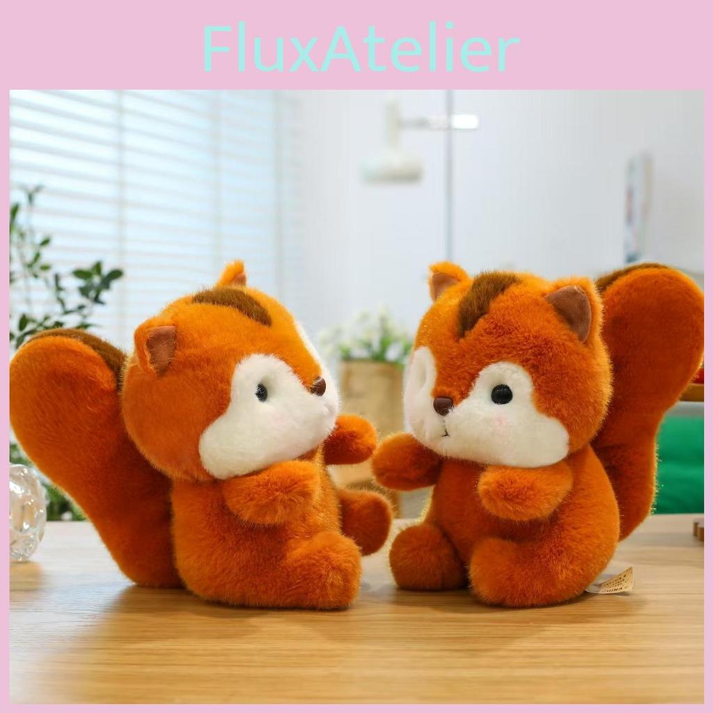 Squirrel Plush Toy Short Pile Plush Animal Doll Gift For Kids