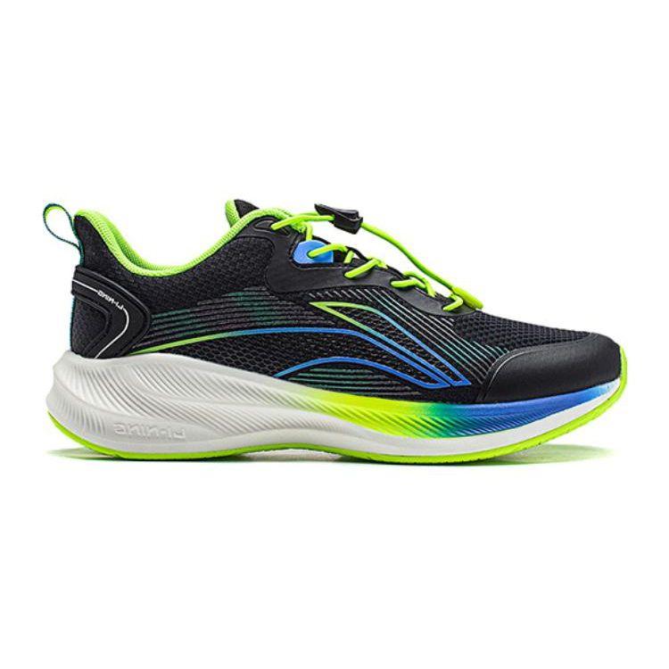 Li Ning Kids Star Running Shoes With Lightweight Shock Absorption Technology Kids Sneakers Black YKFT062-7