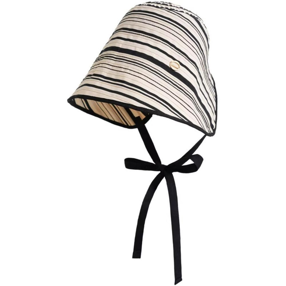 Solid Color Summer Sun Hat Wide Brim Bucket Hat Casual Sunscreen Visor Cap  Beach