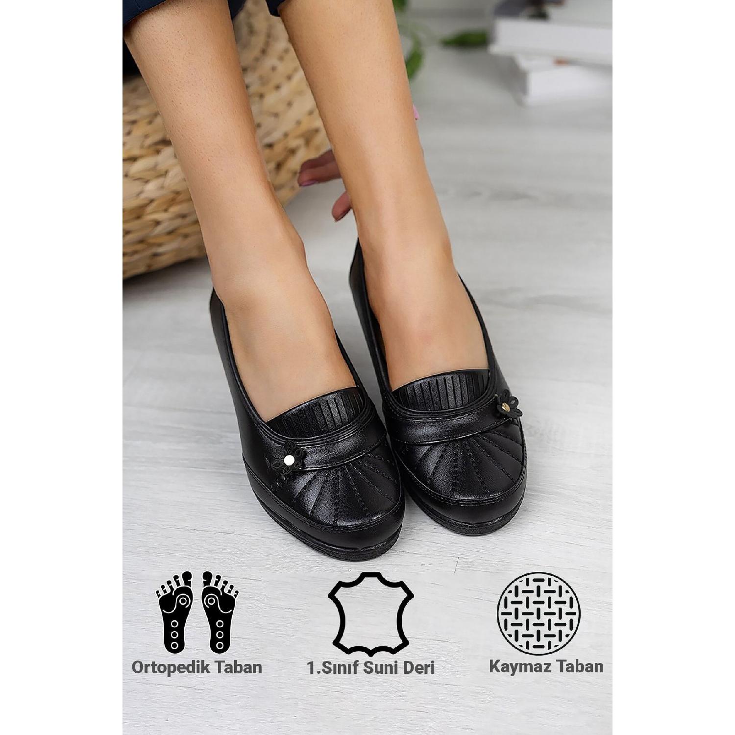 

Full Orthopedic Flat Shoes Mother Shoes Daily Shoes Classic Shoe 38 чорний