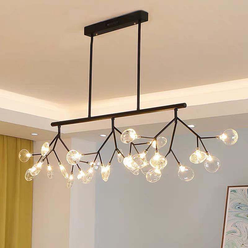 Firefly Branch Nordic Chandelier: Modern Minimalist Lighting for Living Rooms, Restaurants, and Bedrooms