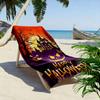 Eerie glowing Halloween scene Print beach towel, quick drying, suitable for travel, outdoor sports, jogging, the beach and swimming, gift