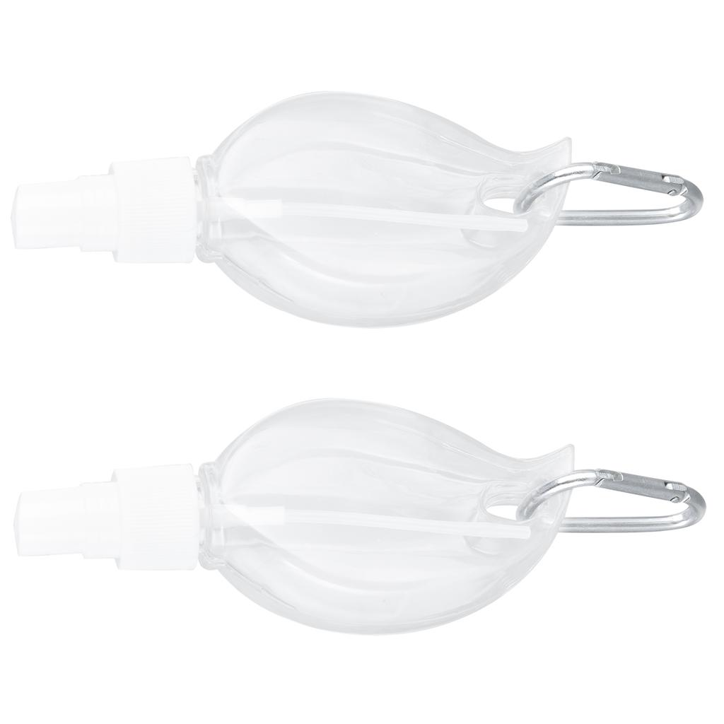 2 Pcs 50ml Travel Keychain Bottles Portable Plastic Clear Leakproof Refillable Empty Squeeze Container for Hand