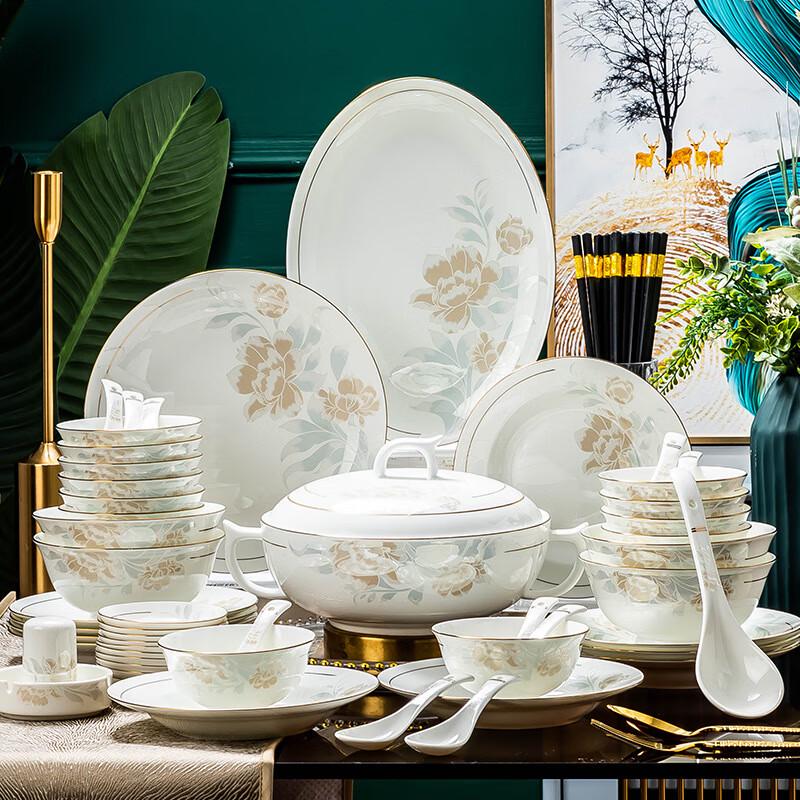Jingqingfu Jingdezhen Premium Ceramic Dinnerware Set