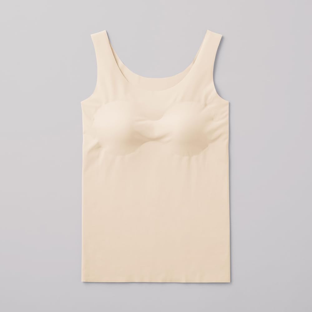 Gunze Bra Top Tank Top with Cup Innerwear Tuche TB2558P Pale Beige [Seamless] Women's