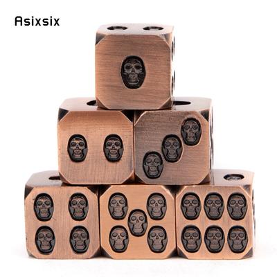 Multicolor Skull Metal Dice Solid Metal Polyhedral Dice Set Suitable for Role-Playing RPG  Board Game Card Game