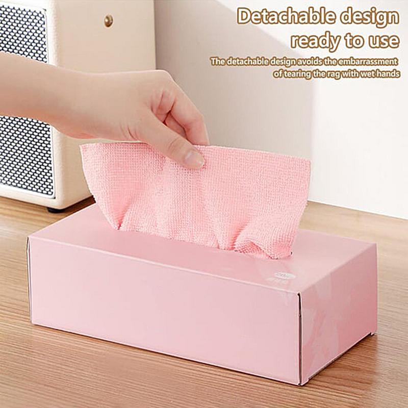 10/20Pcs/Box Microfiber Towel Absorbent Kitchen Cleaning Dishcloth Non-stick Oil Dish Rags Napkins Tableware Home Cleaning Towels